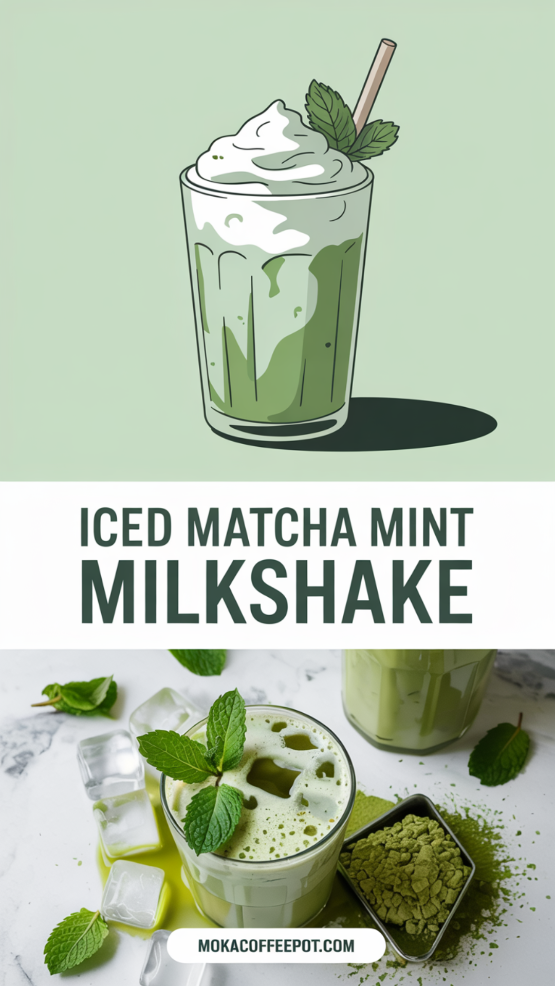 Iced Matcha Mint Milkshake Recipe Iced Matcha Mint Milkshake Recipe