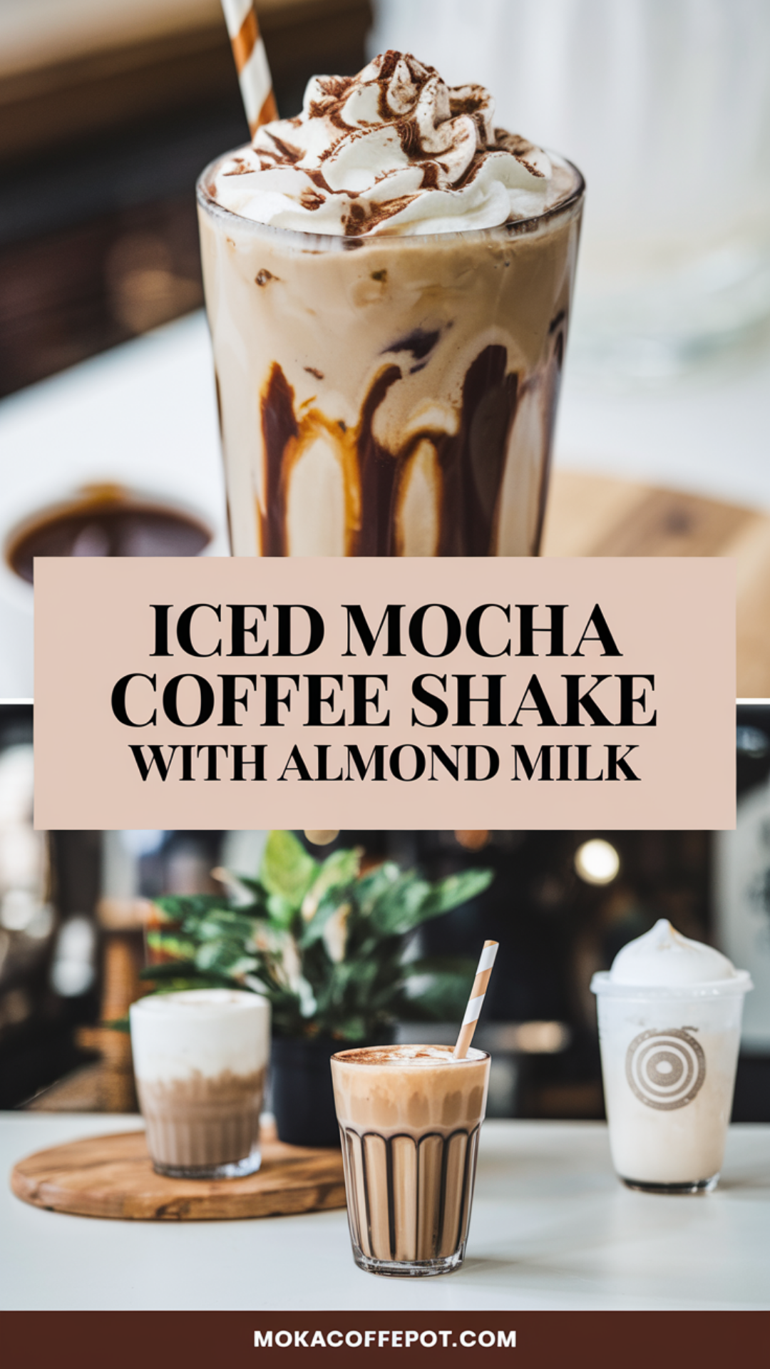 Iced Mocha Coffee Shake with Almond Milk