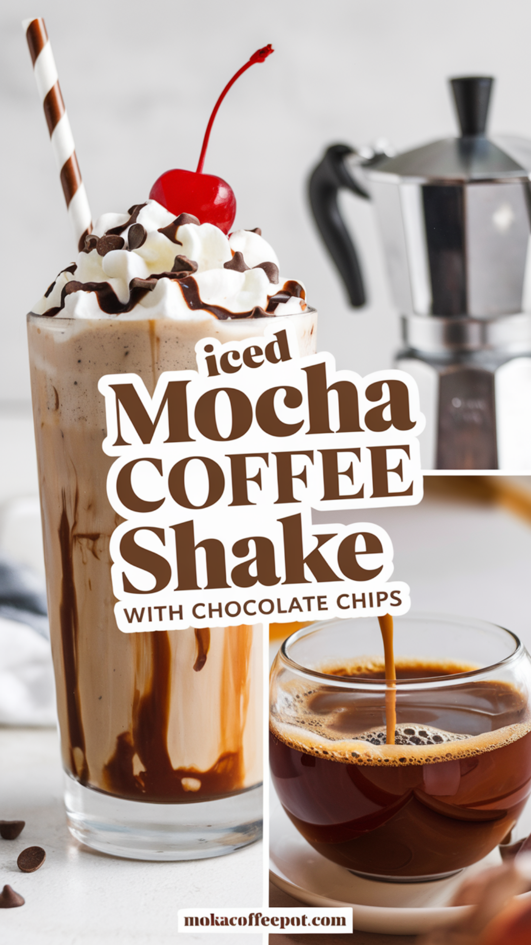 Iced Mocha Coffee Shake with Chocolate Chips