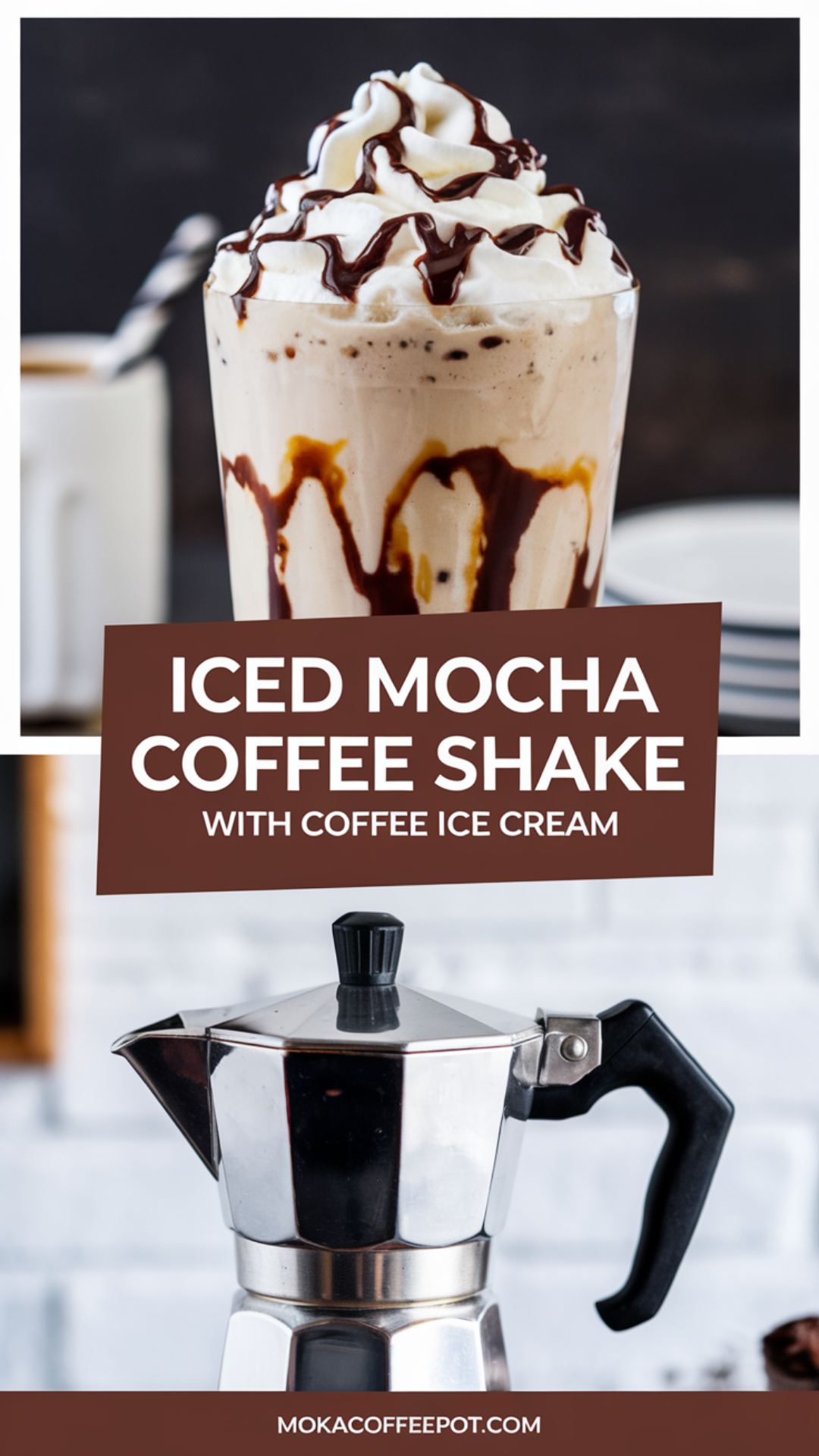 Iced Mocha Coffee Shake with Coffee Ice Cream