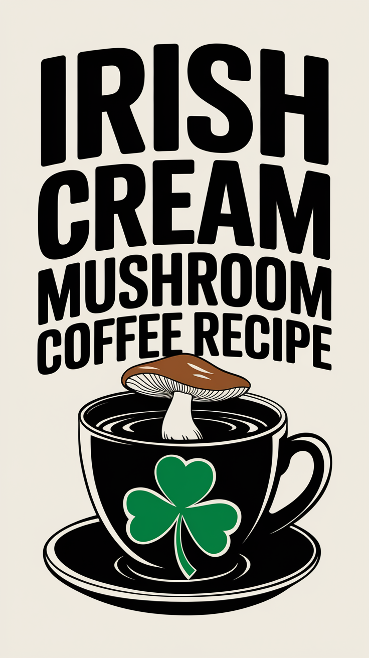 Irish Cream Mushroom Coffee with Reishi & Lion's Mane: Organic & Instant