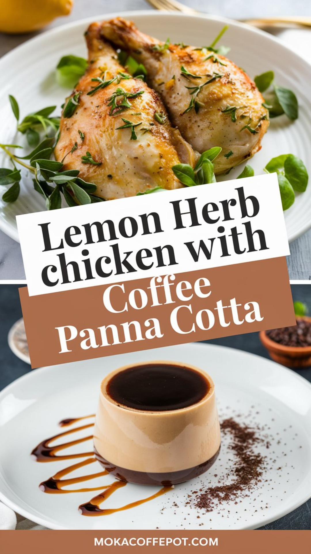 Lemon Herb Chicken with Coffee Panna Cotta Lemon Herb Chicken with Coffee Panna Cotta