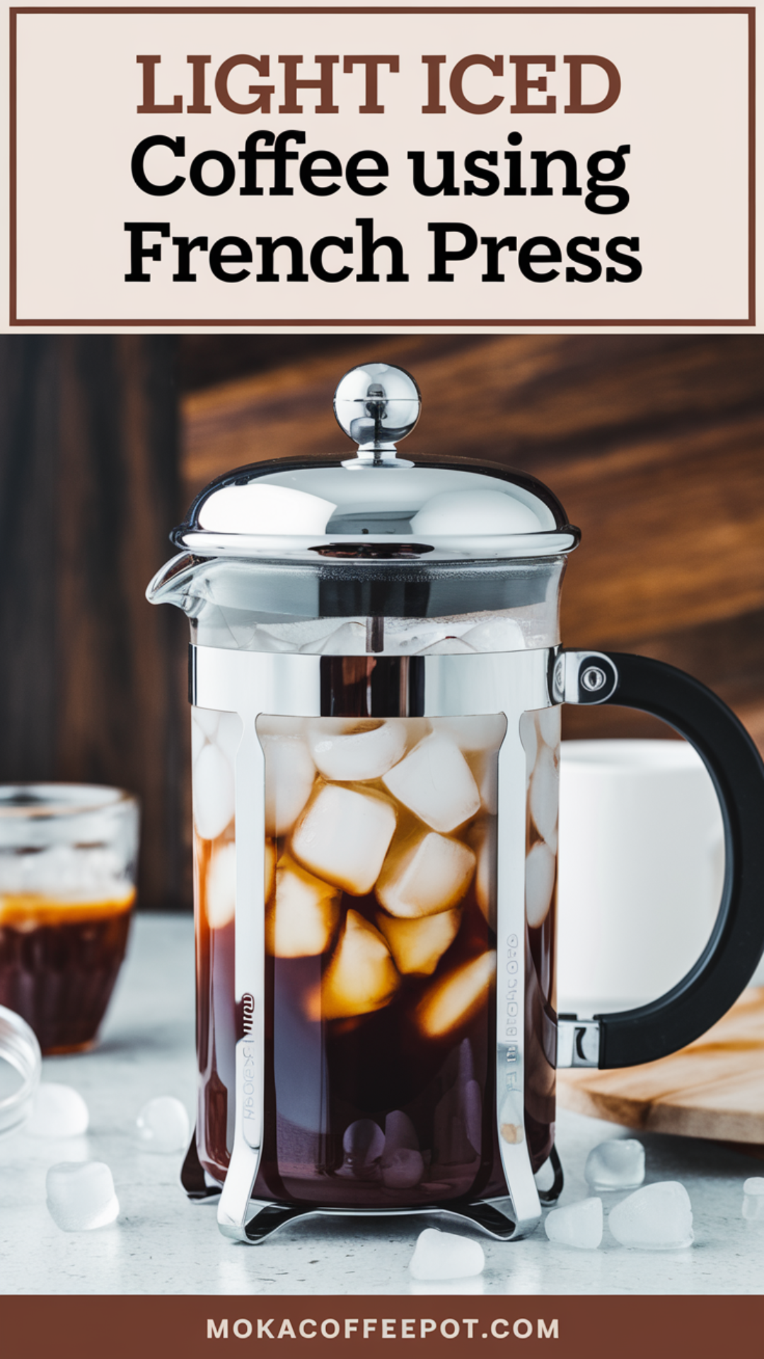 Light Iced Coffee Using French Press