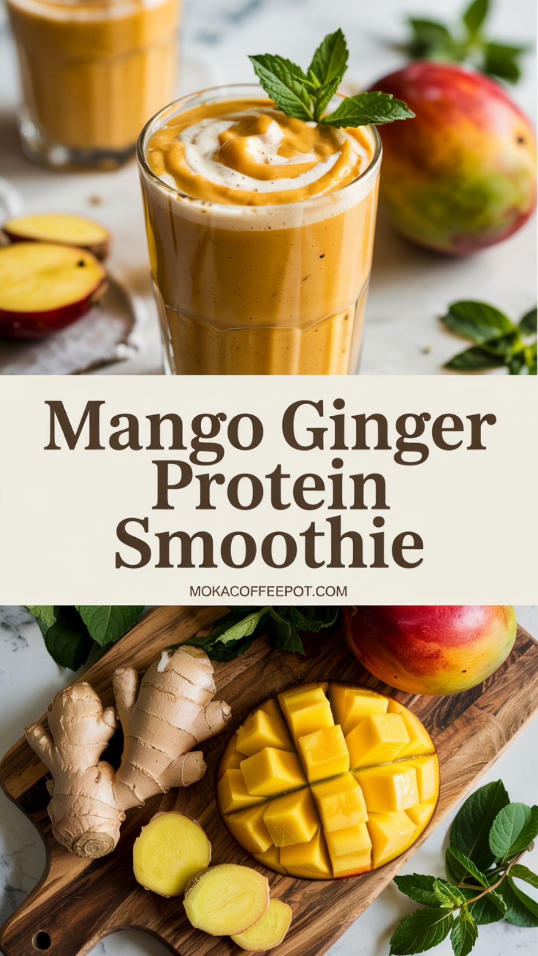 Mango Ginger Protein Smoothie Recipe Mango Ginger Protein Smoothie Recipe