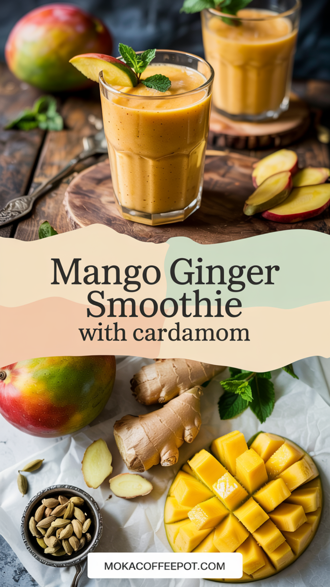 Mango Ginger Smoothie with Cardamom Recipe Mango Ginger Smoothie with Cardamom Recipe