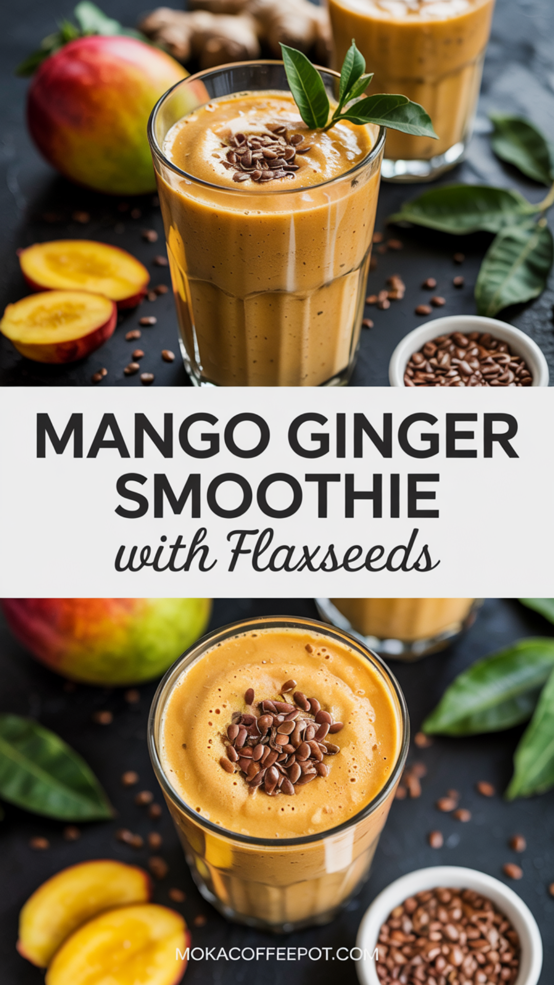 Mango Ginger Smoothie with Flaxseeds Recipe Mango Ginger Smoothie with Flaxseeds Recipe
