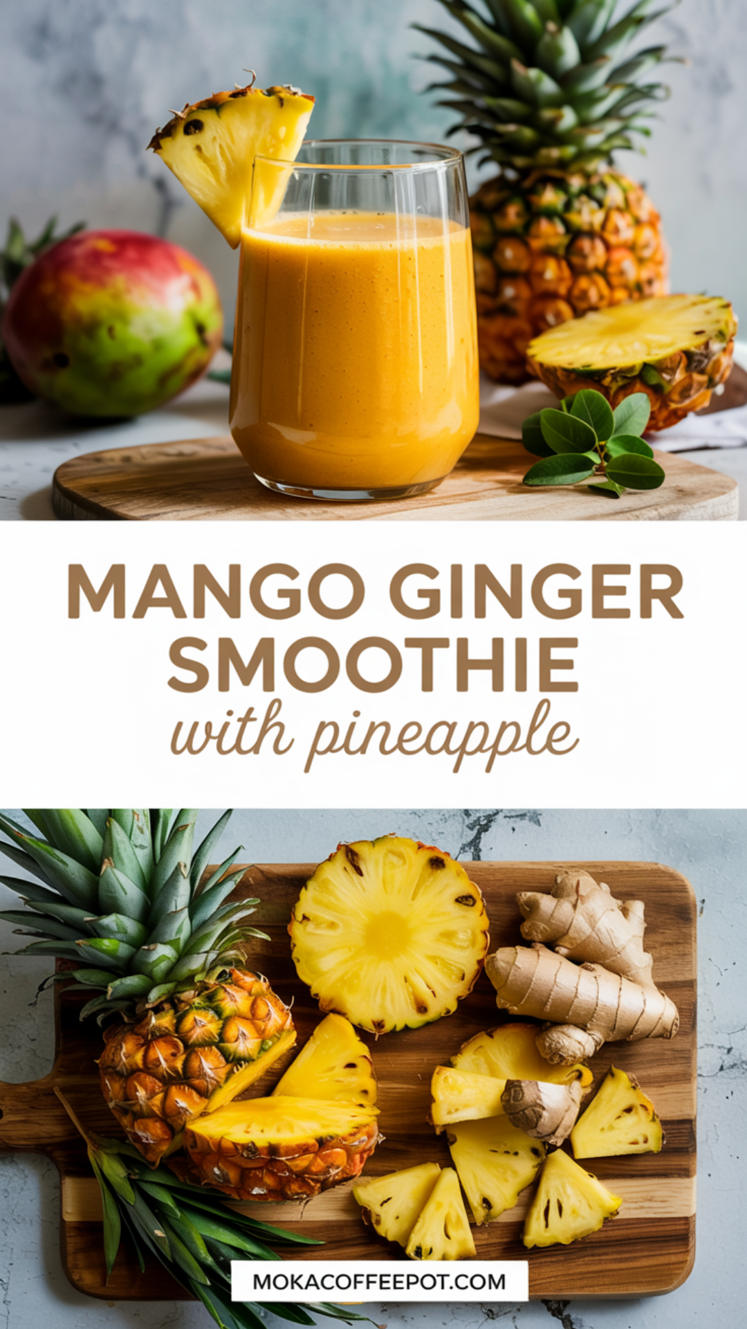 Mango Ginger Smoothie with Pineapple Recipe Mango Ginger Smoothie with Pineapple Recipe