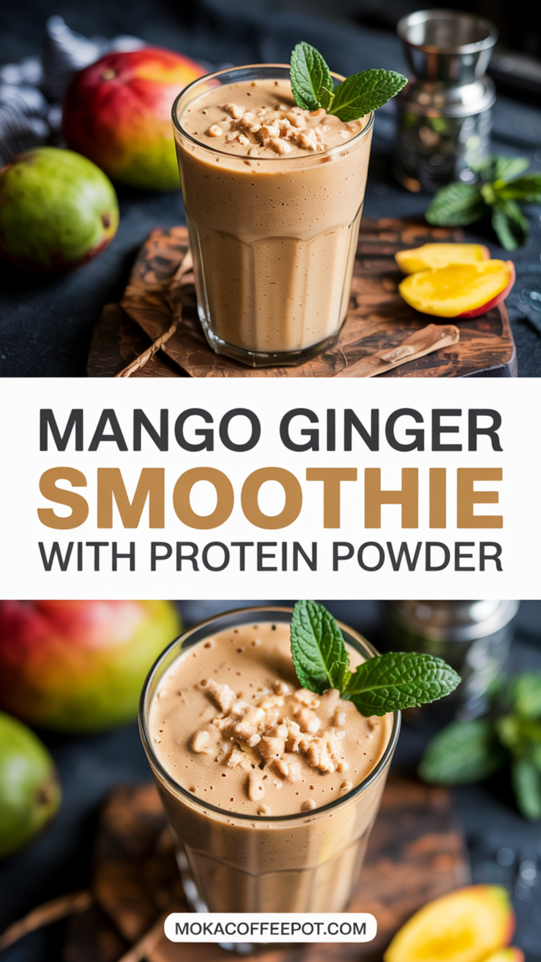 Mango Ginger Smoothie with Protein Powder Recipe Mango Ginger Smoothie with Protein Powder Recipe
