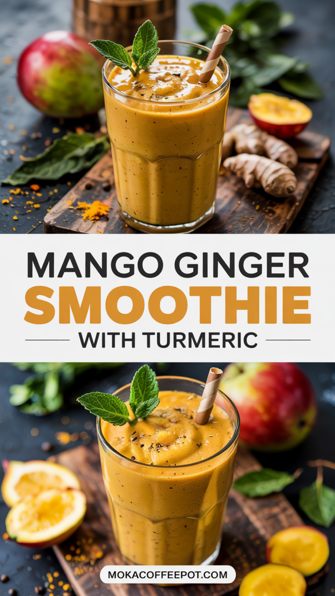 Mango Ginger Smoothie with Turmeric Recipe Mango Ginger Smoothie with Turmeric Recipe