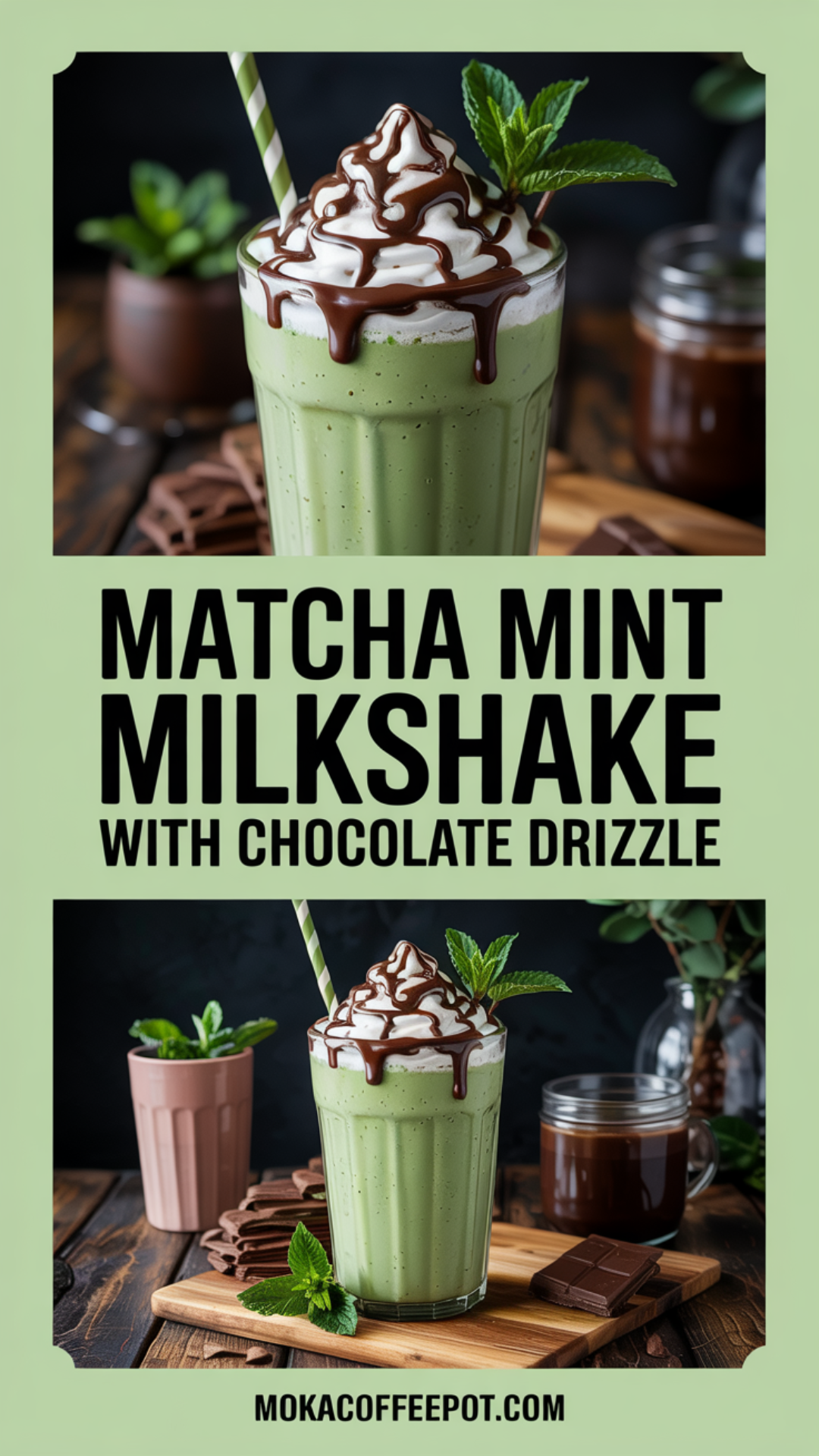 Matcha Mint Milkshake with Flaxseeds Recipe Matcha Mint Milkshake with Flaxseeds Recipe