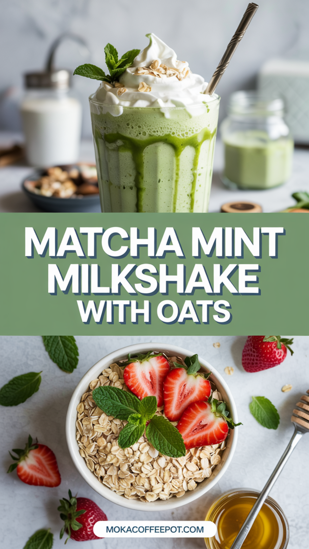 Matcha Mint Milkshake with Chocolate Drizzle Recipe Matcha Mint Milkshake with Chocolate Drizzle Recipe