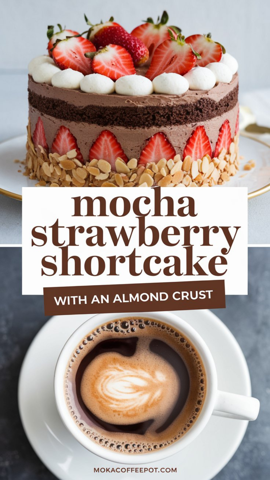 Mocha Strawberry Shortcake with Almond Crust Mocha Strawberry Shortcake with Almond Crust