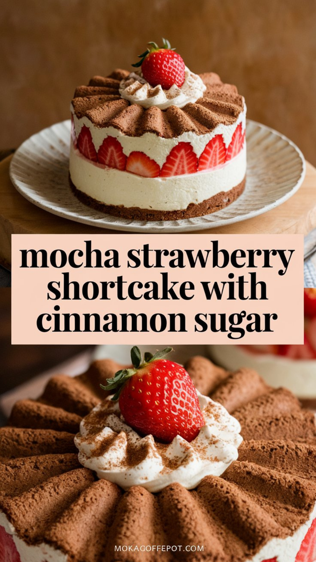 Mocha Strawberry Shortcake with Cinnamon Sugar Mocha Strawberry Shortcake with Cinnamon Sugar