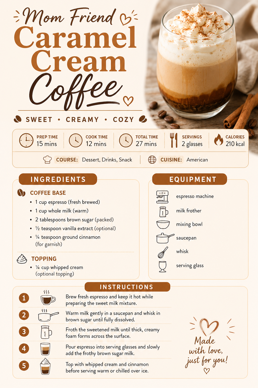 Mom Friend Caramel Cream Coffee Mom Friend Caramel Cream Coffee