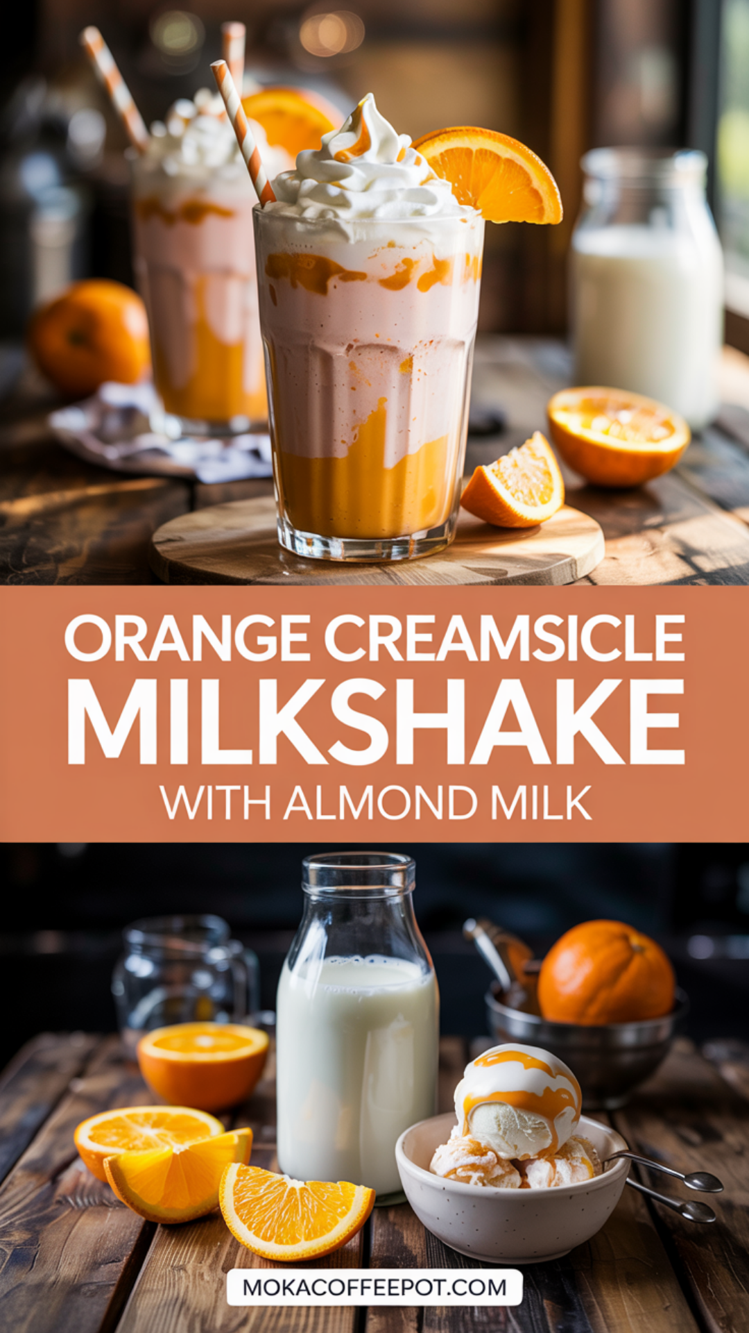 Orange Creamsicle Milkshake with Almond Milk Orange Creamsicle Milkshake with Almond Milk