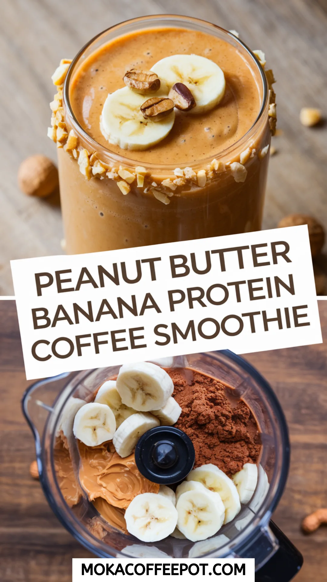 Peanut Butter Banana Protein Coffee Smoothie Recipe