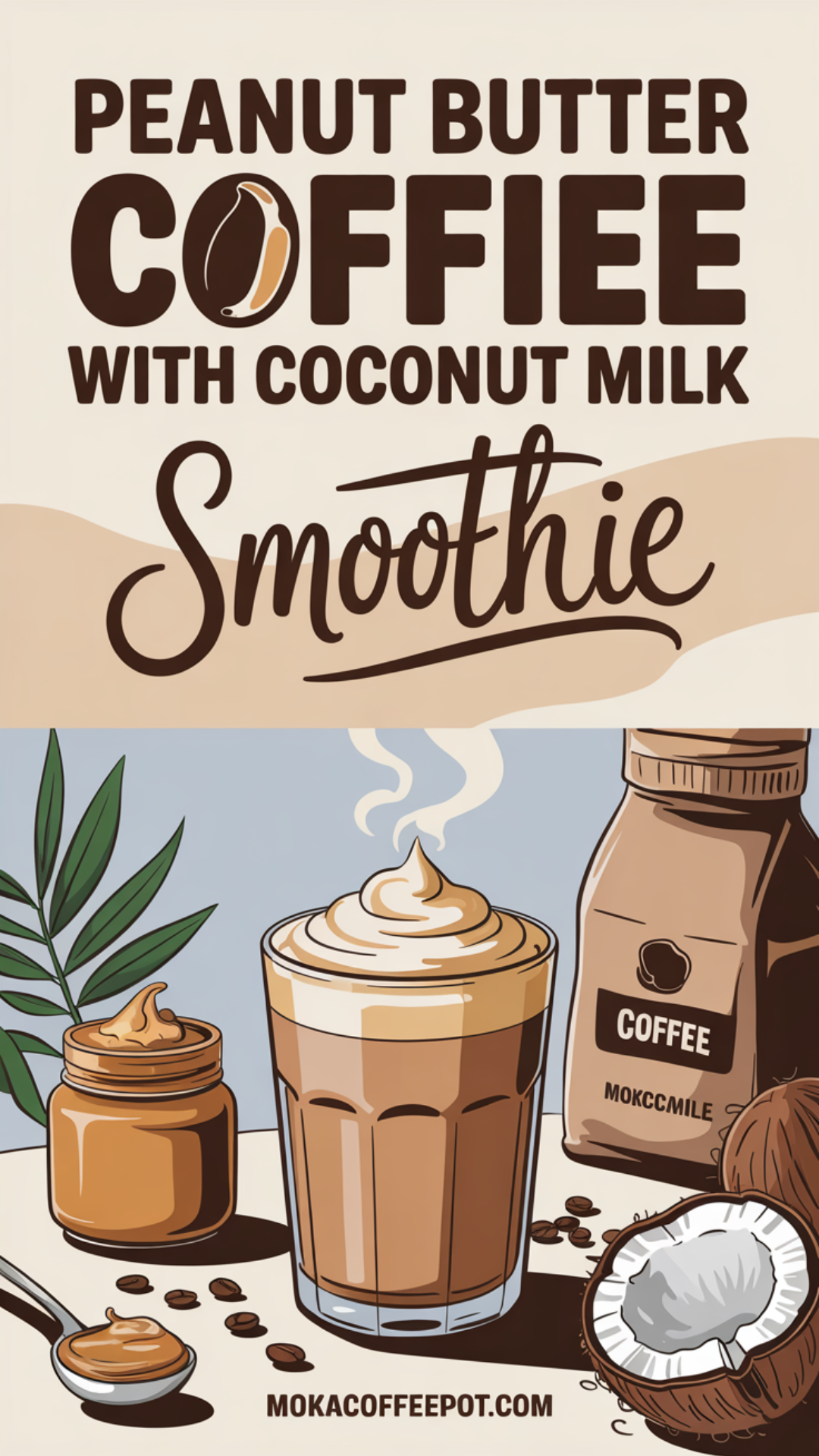 Peanut Butter Coffee Smoothie with Coconut Milk Recipe Peanut Butter Coffee Smoothie with Coconut Milk Recipe