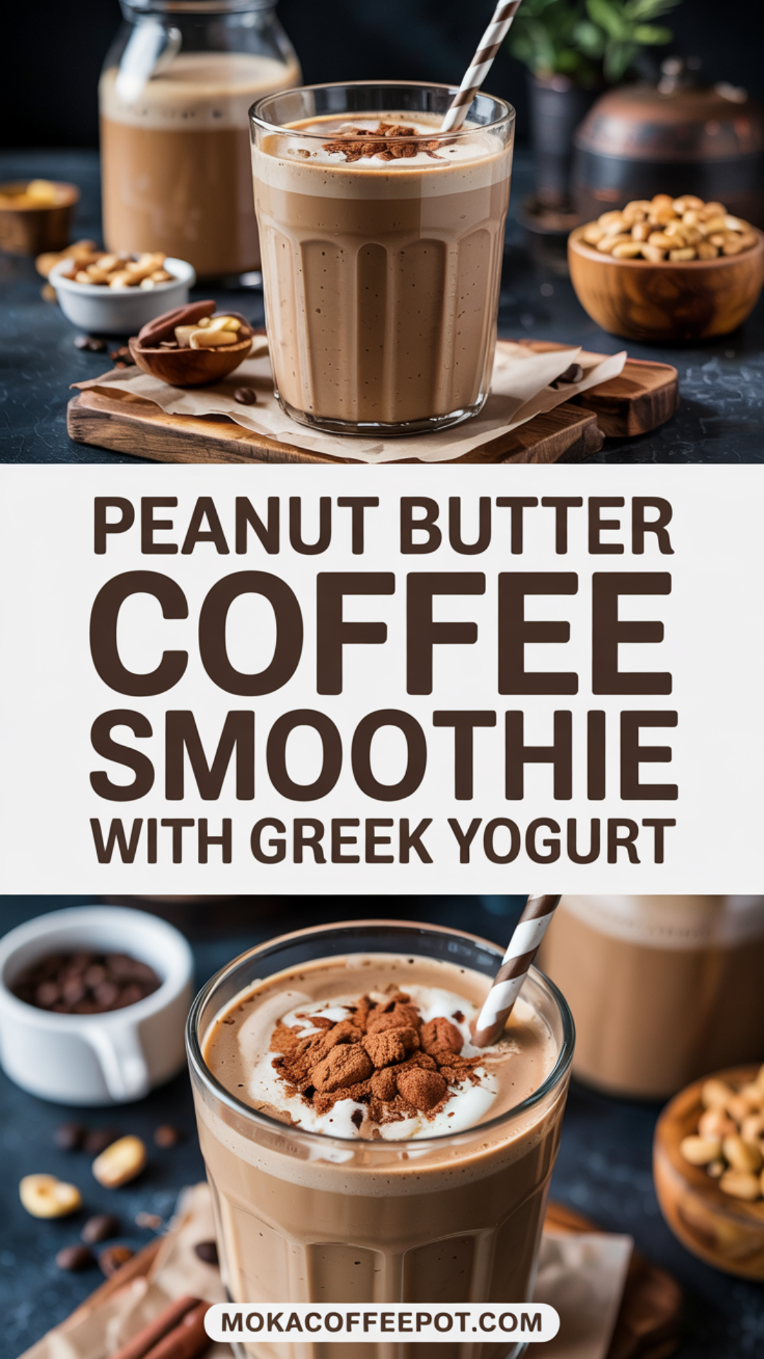 Peanut Butter Coffee Smoothie with Greek Yogurt Recipe Peanut Butter Coffee Smoothie with Greek Yogurt Recipe