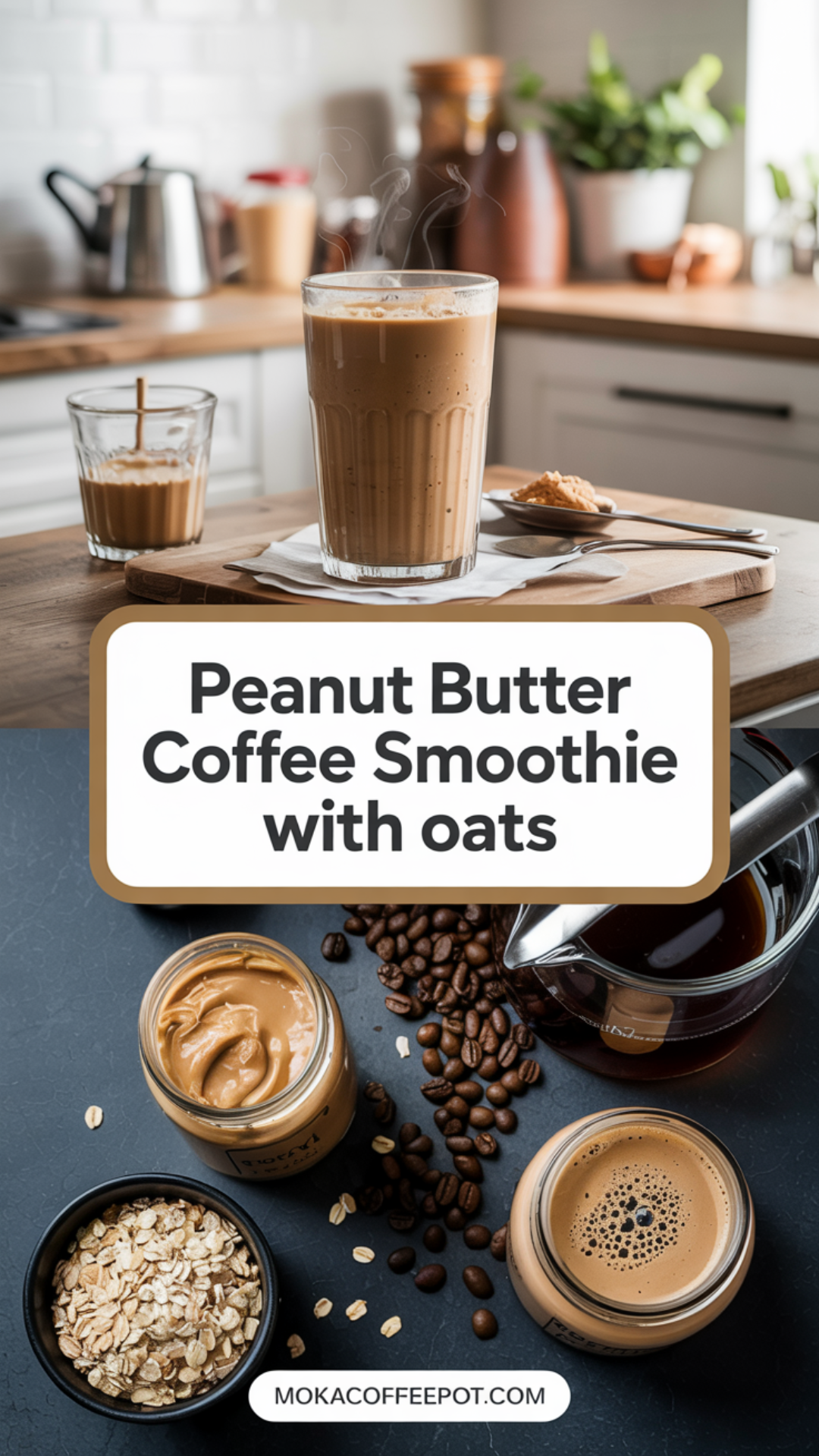 Peanut Butter Coffee Smoothie with Oats Recipe Peanut Butter Coffee Smoothie with Oats Recipe