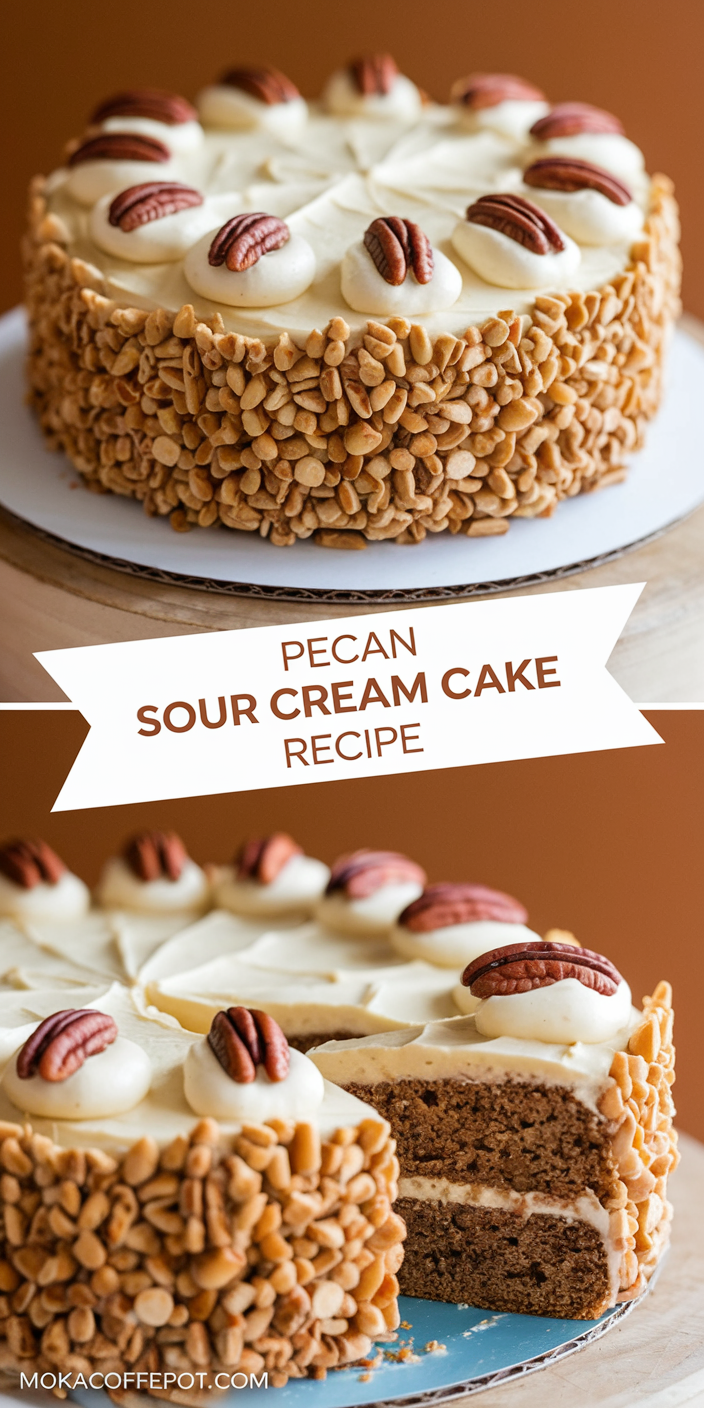 Pecan Sour Cream Cake Recipe