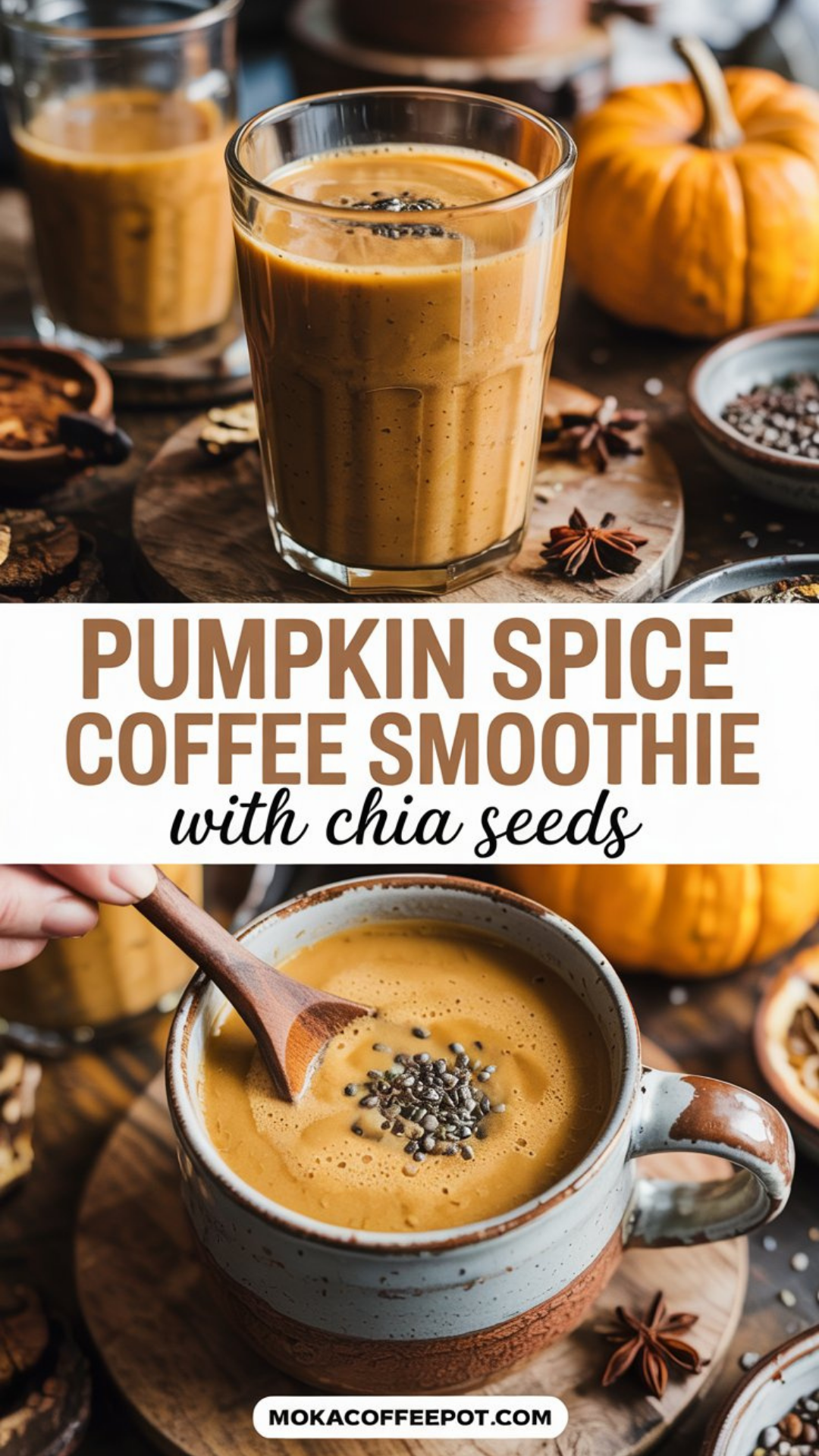 Pumpkin Spice Coffee Smoothie with Chia Seeds Pumpkin Spice Coffee Smoothie with Chia Seeds