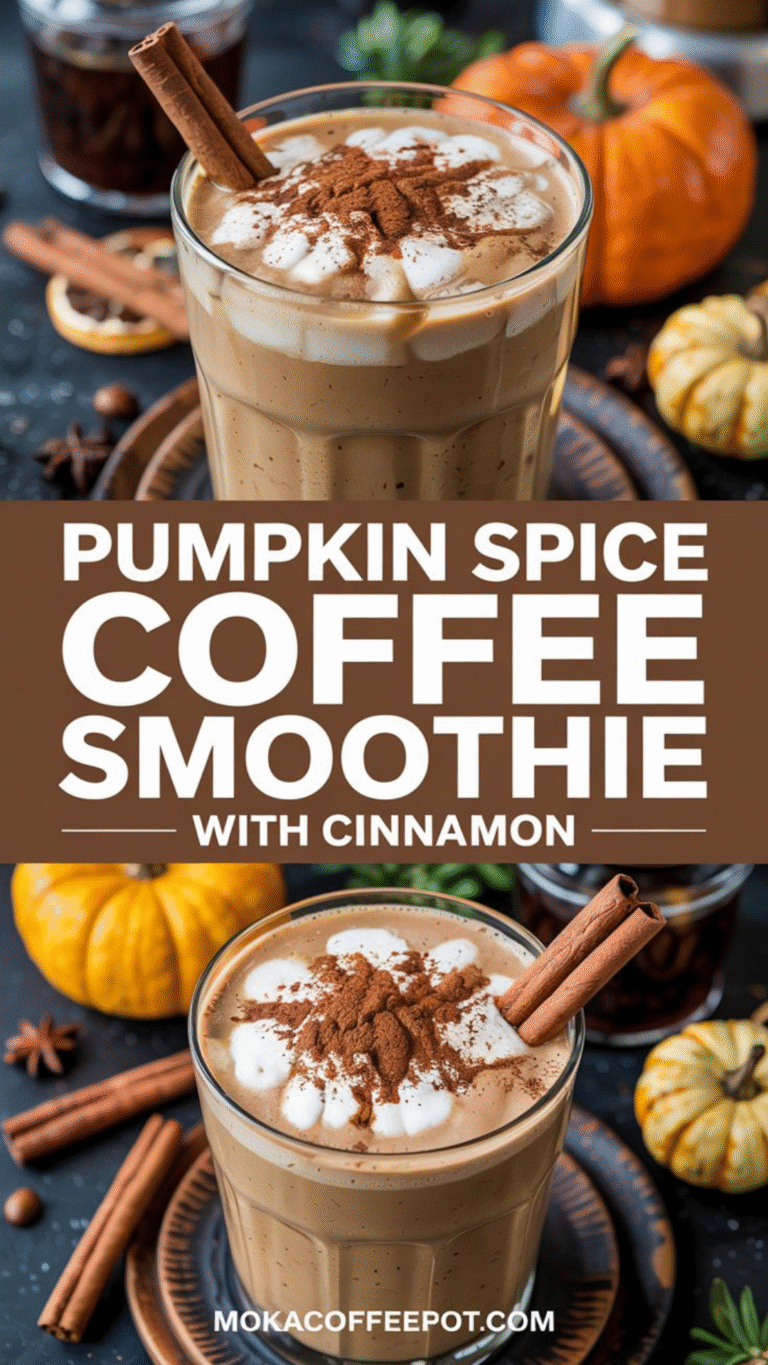 Pumpkin Spice Coffee Smoothie with Cinnamon Pumpkin Spice Coffee Smoothie with Cinnamon