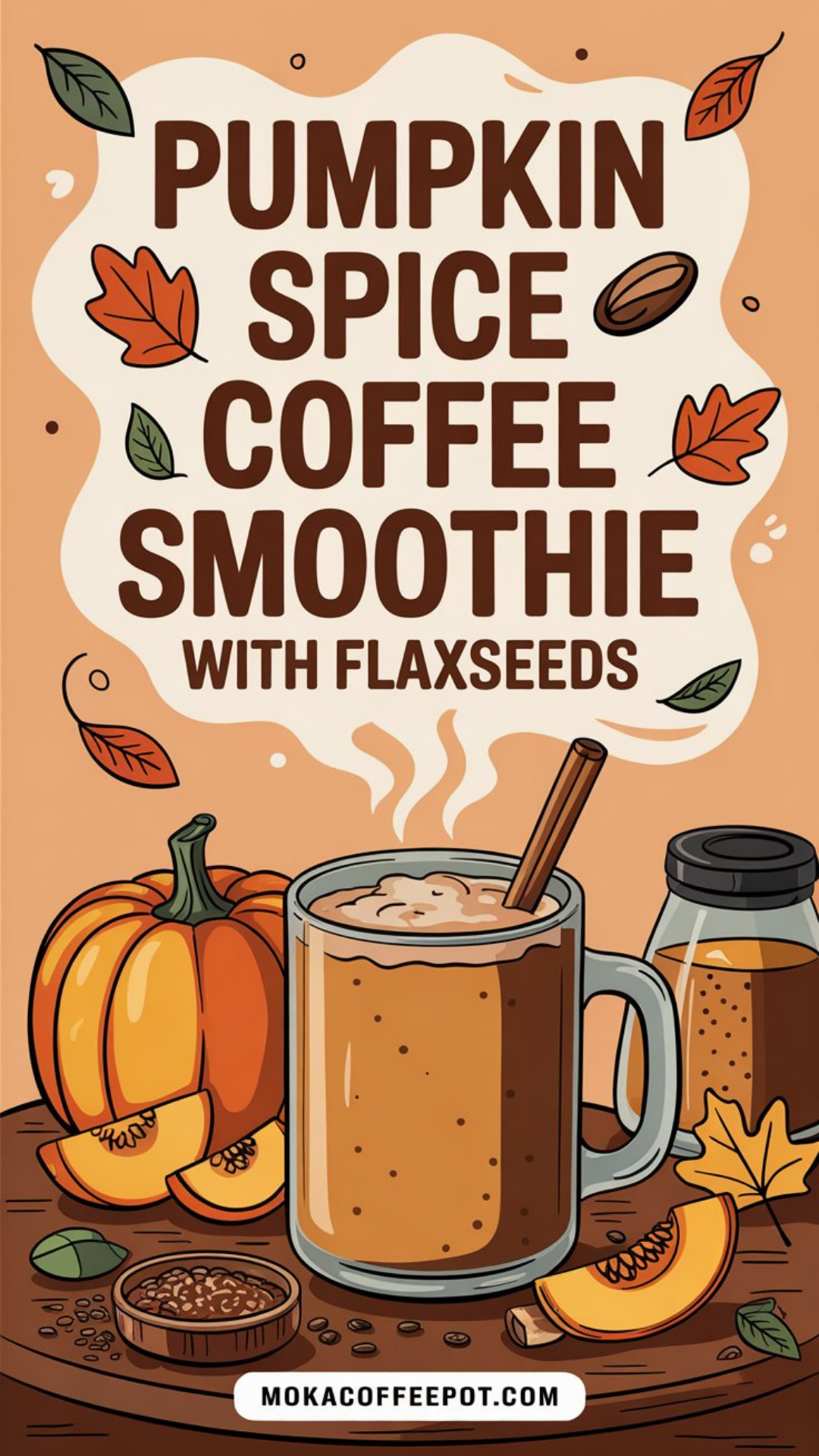 Pumpkin Spice Coffee Smoothie with Flaxseeds Pumpkin Spice Coffee Smoothie with Flaxseeds