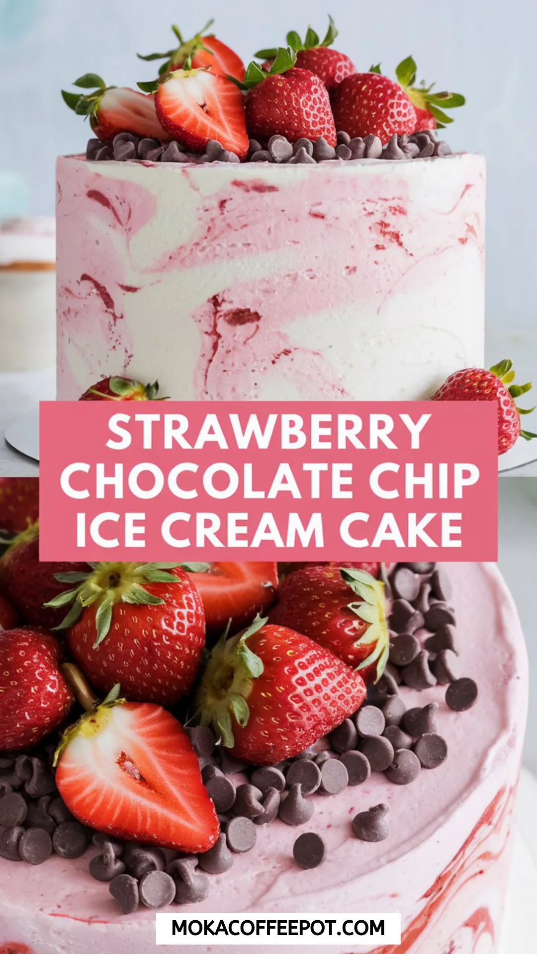 Strawberry Chocolate Chip Ice Cream Cake Strawberry Chocolate Chip Ice Cream Cake