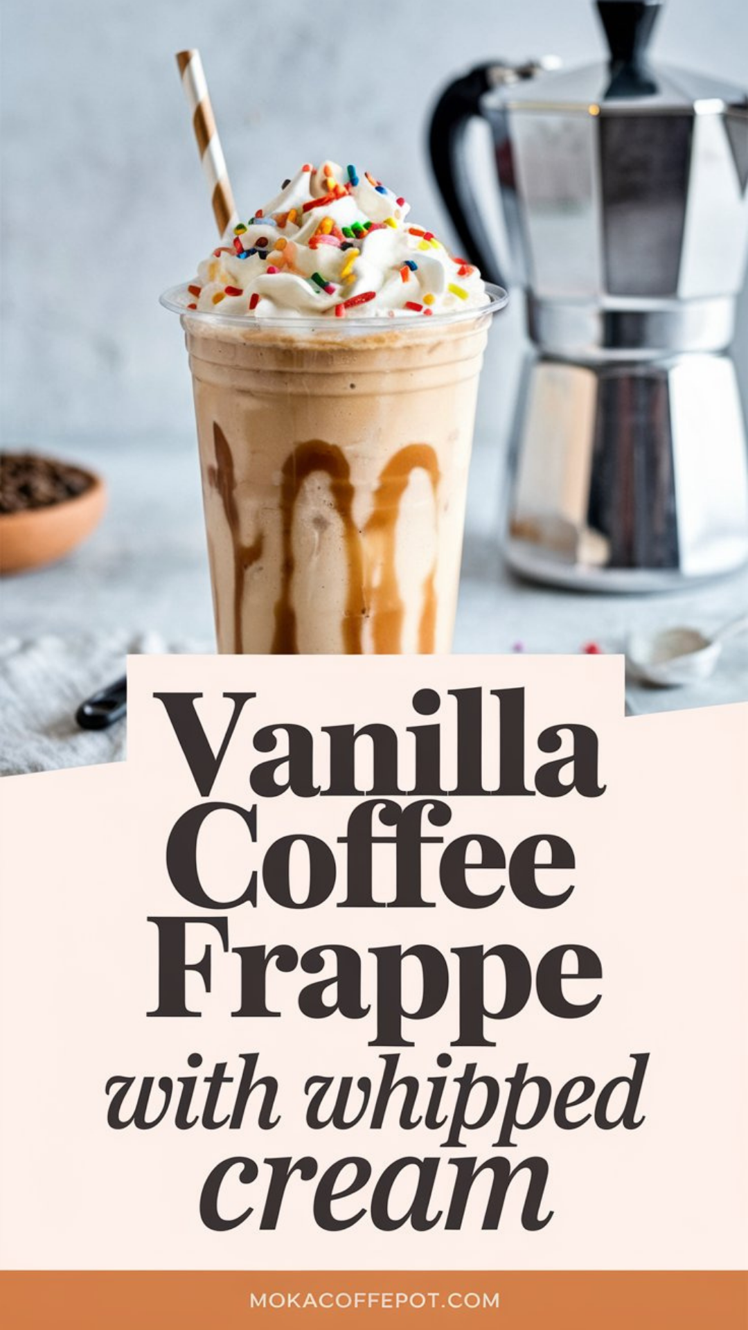 Vanilla Coffee Frappe with Whipped Cream Vanilla Coffee Frappe with Whipped Cream