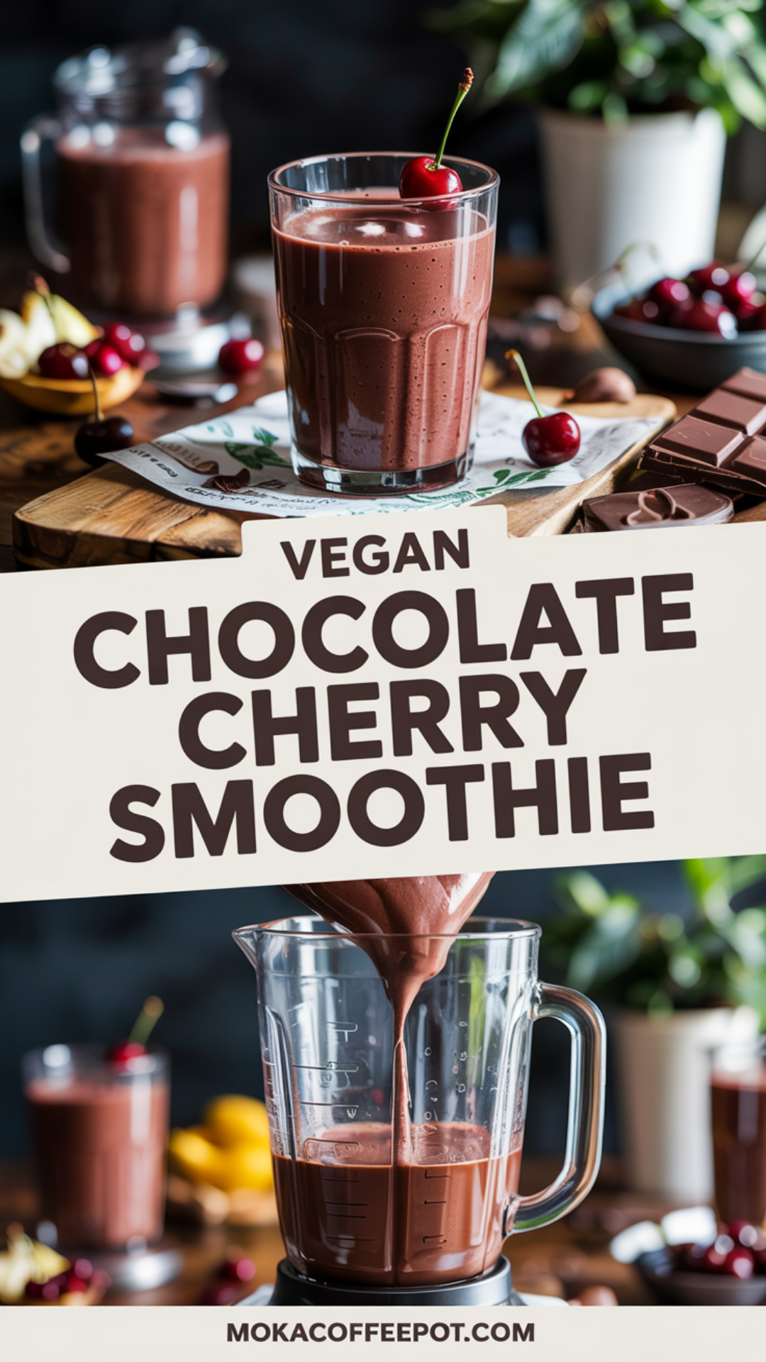 Vegan Chocolate Cherry Smoothie Recipe Vegan Chocolate Cherry Smoothie Recipe