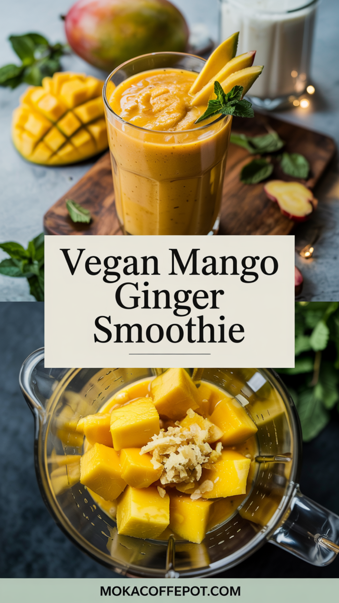 Vegan Mango Ginger Smoothie Recipe Vegan Mango Ginger Smoothie Recipe