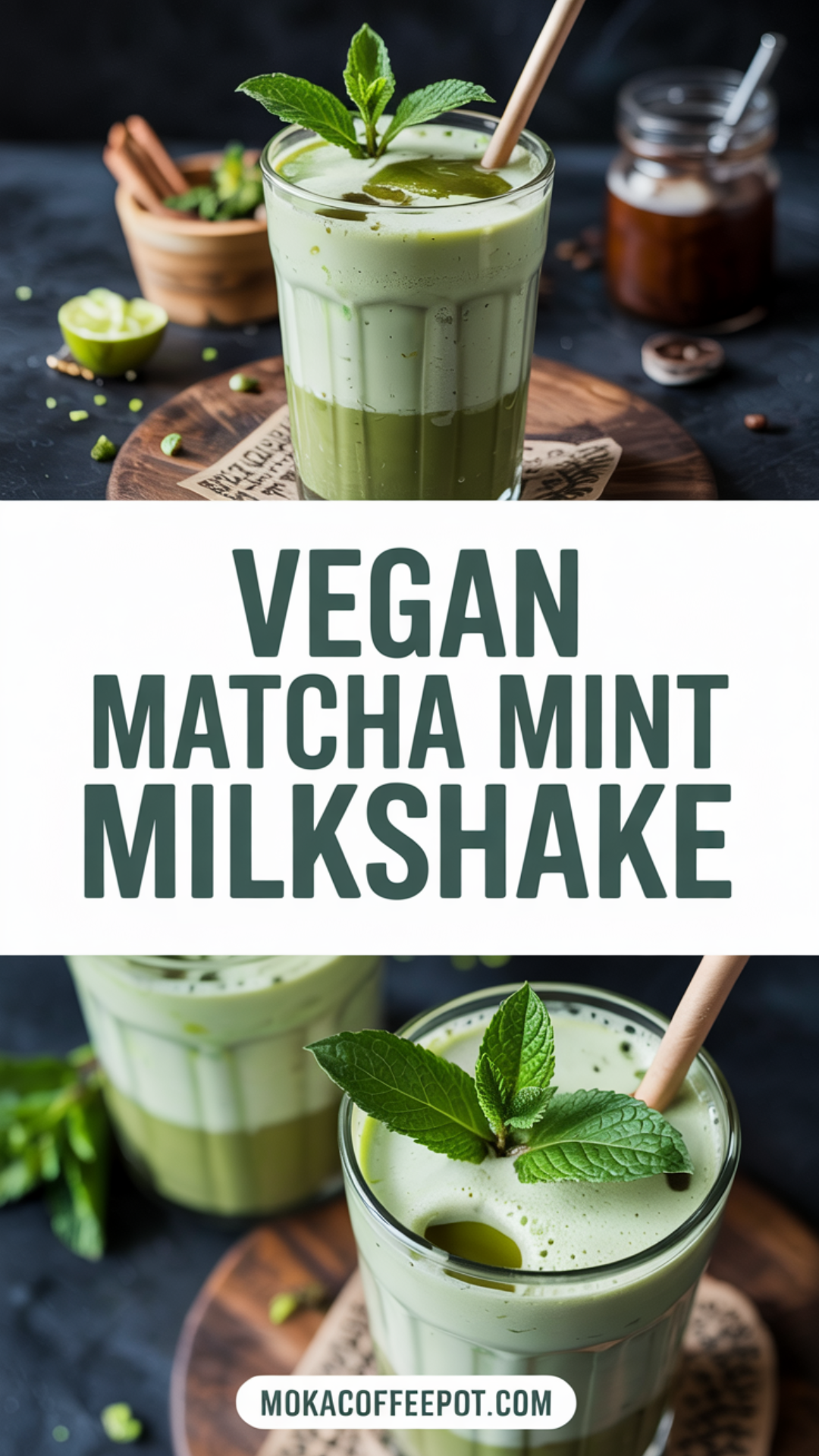 Vegan Matcha Mint Milkshake Recipe Vegan Matcha Mint Milkshake Recipe