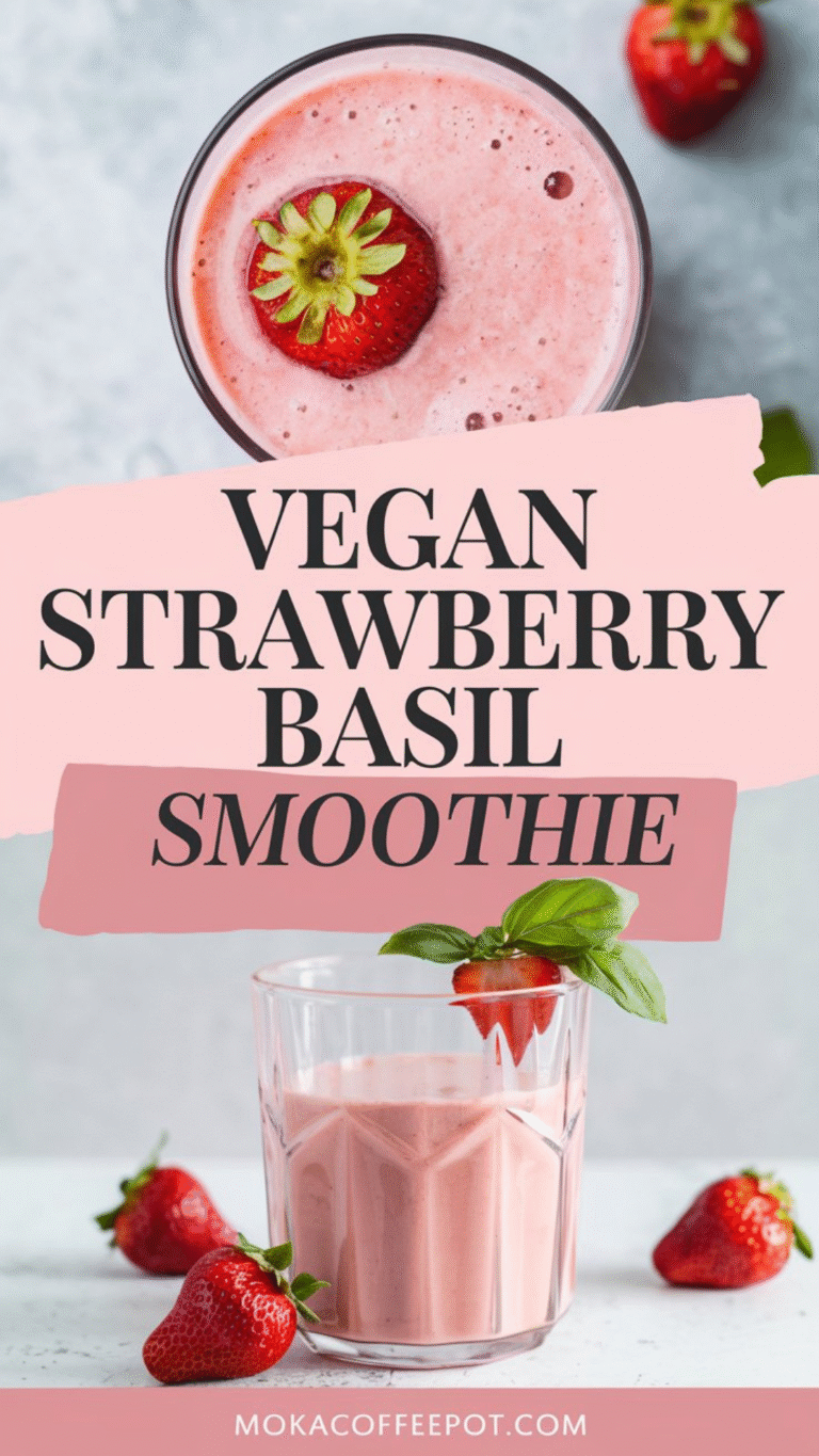 Vegan Strawberry Basil Smoothie Vegan Strawberry Basil Smoothie